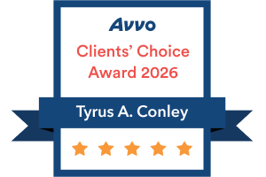 Tyrus A. Conley - Avvo Clients' Choice Award 2026 by Conley Badge
